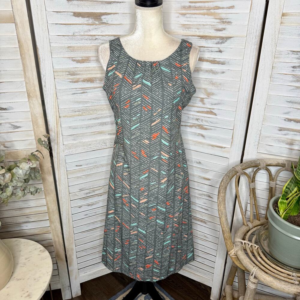 PRANA Women's XL Skypath Tank Dress Back Cut Out Knee Length Outdoor Grey - Picture 3 of 16